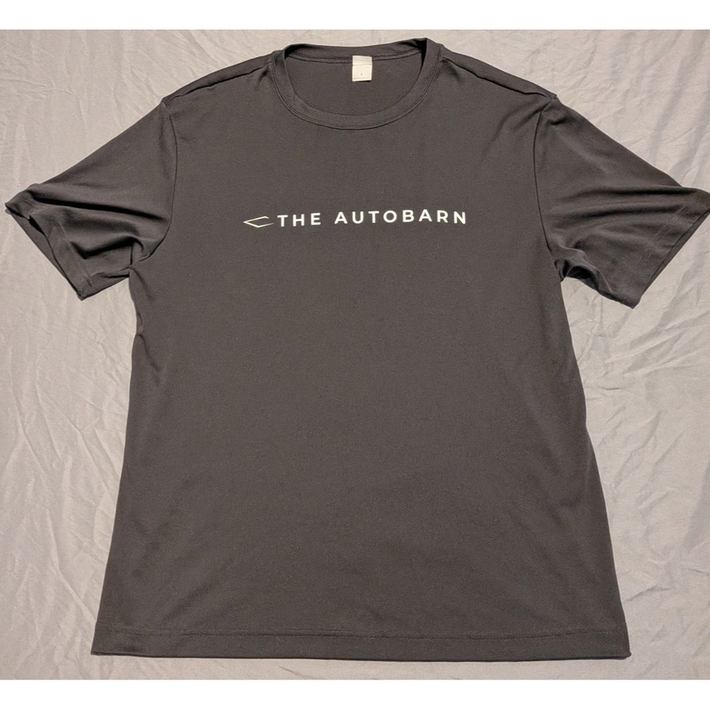 Vintage The Autobarn T-Shirt Mens L Blue Sport-Tek Volvo Nissan Mazda Car Tee
